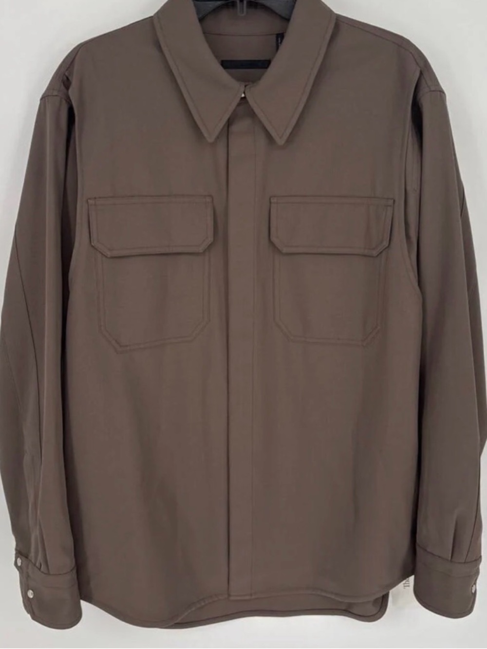 Helmut Lang Men's Brown Utility Shirt Jacket